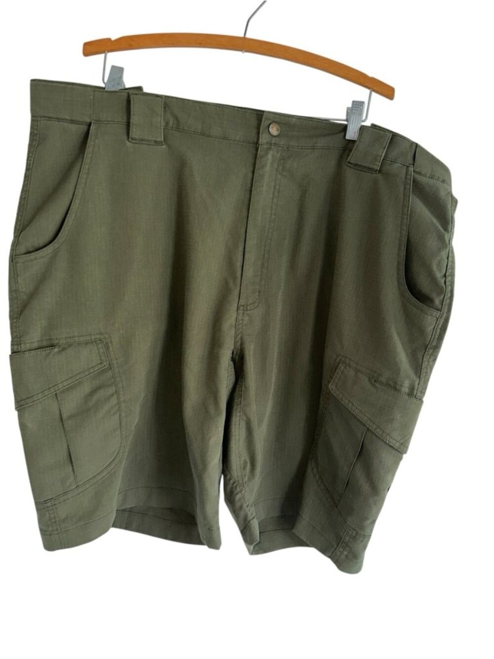 Tru-Spec Mens Ripstop Cargo Shorts Sz 44 Muted Green Utility Work Career